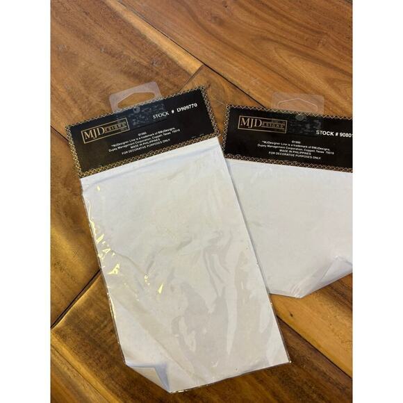 Two Vintage 1995 Santa Christmas Ornaments NWT MJ Designer Line - Picture 3 of 8